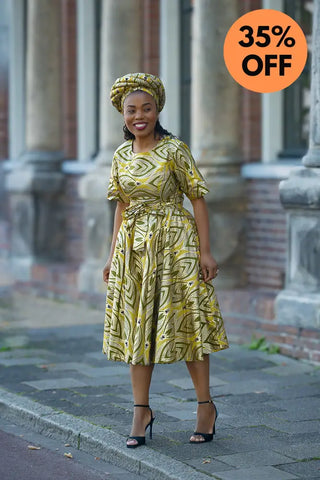 OLUCHI GOLD DRESS Women’s Dress