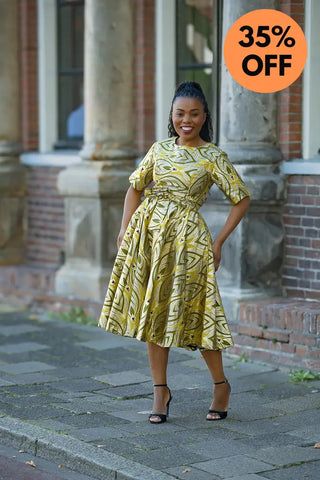 OLUCHI GOLD DRESS Women’s Dress