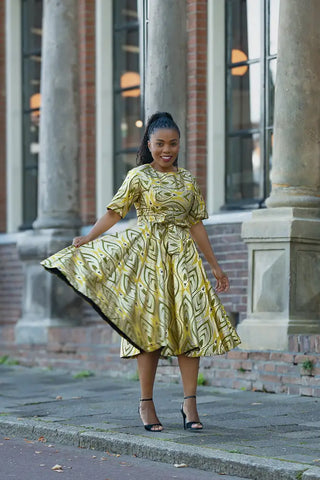 OLUCHI GOLD DRESS Women’s Dress