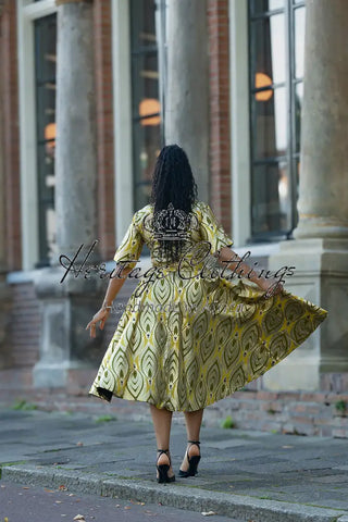 OLUCHI GOLD DRESS Women’s Dress