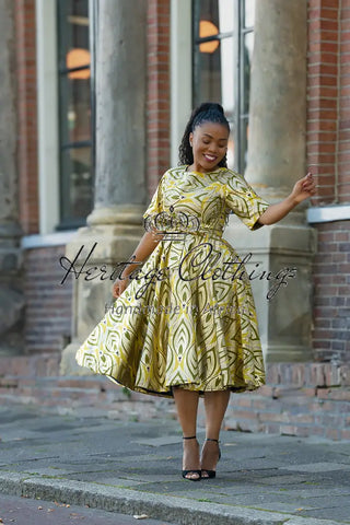 OLUCHI GOLD DRESS Women’s Dress