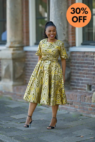 OLUCHI GOLD DRESS Women’s Dress