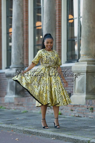OLUCHI GOLD DRESS Women’s Dress