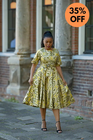 OLUCHI GOLD DRESS Women’s Dress