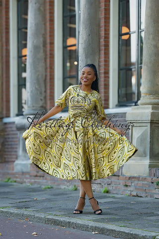 OLUCHI GOLD DRESS Women’s Dress