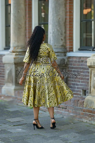 OLUCHI GOLD DRESS Women’s Dress