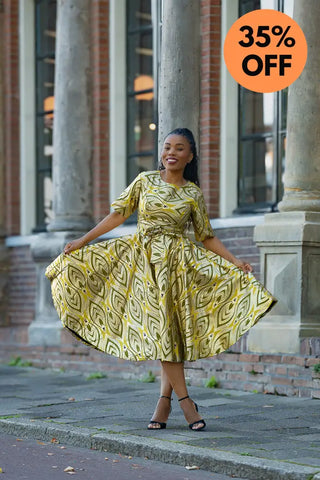 OLUCHI GOLD DRESS Women’s Dress