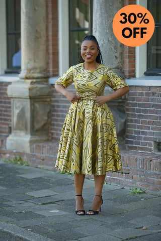 OLUCHI GOLD DRESS Women’s Dress