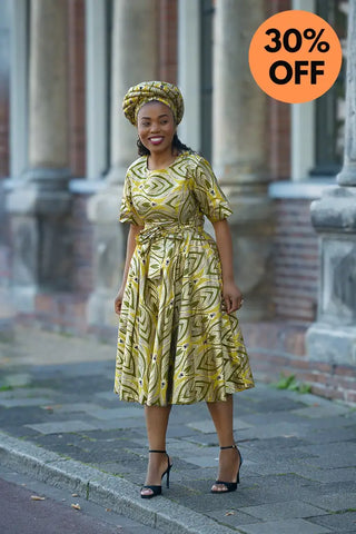 OLUCHI GOLD DRESS Women’s Dress