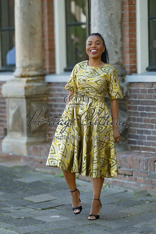 OLUCHI GOLD DRESS Women’s Dress