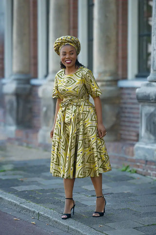 OLUCHI GOLD DRESS Women’s Dress