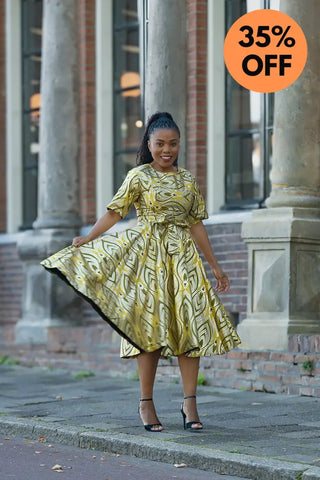 OLUCHI GOLD DRESS Women’s Dress