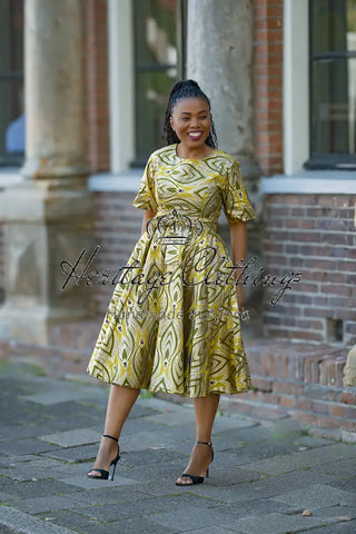 OLUCHI GOLD DRESS Women’s Dress