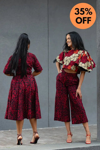 OLUCHI RED AND BLACK DRESS Dresses