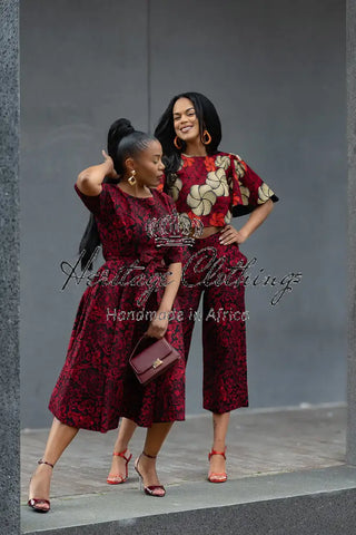 OLUCHI RED AND BLACK DRESS Dresses