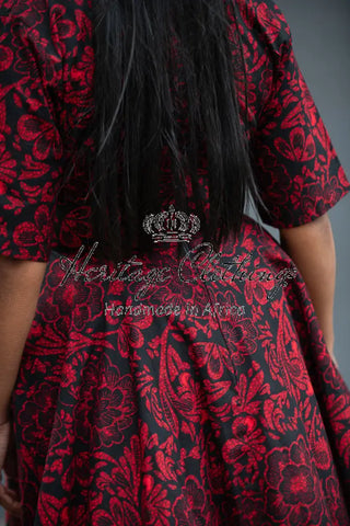 OLUCHI RED AND BLACK DRESS Dresses