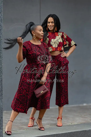 OLUCHI RED AND BLACK DRESS Dresses