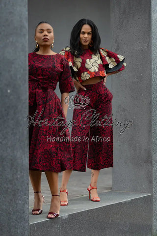 OLUCHI RED AND BLACK DRESS Dresses