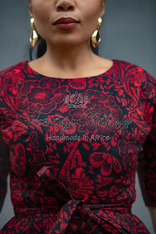 OLUCHI RED AND BLACK DRESS Dresses