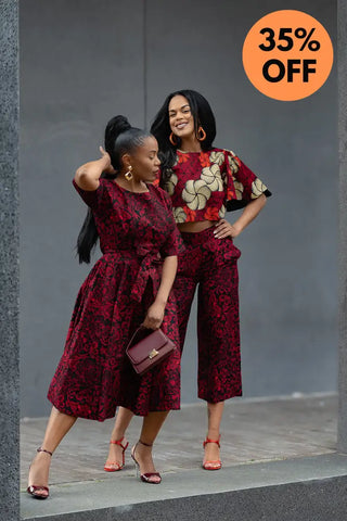 OLUCHI RED AND BLACK DRESS Dresses