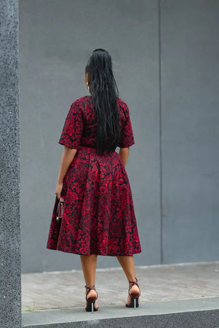 OLUCHI RED AND BLACK DRESS Dresses