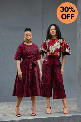 OLUCHI RED AND BLACK DRESS Dresses