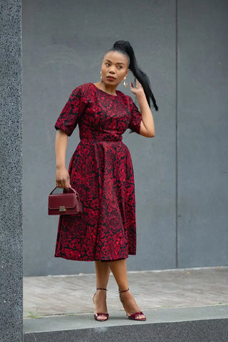 OLUCHI RED AND BLACK DRESS Dresses