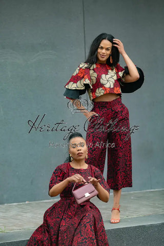 OLUCHI RED AND BLACK DRESS Dresses