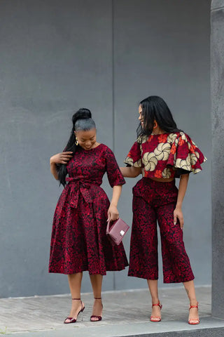 OLUCHI RED AND BLACK DRESS Dresses