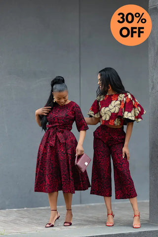 OLUCHI RED AND BLACK DRESS Dresses