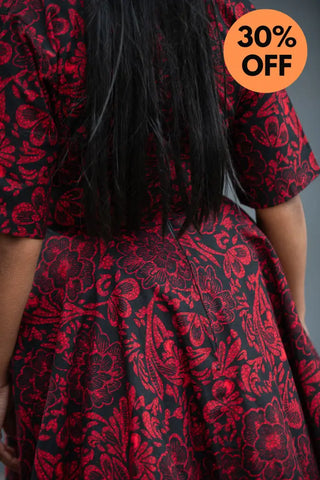 OLUCHI RED AND BLACK DRESS Dresses