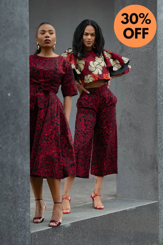 OLUCHI RED AND BLACK DRESS Dresses