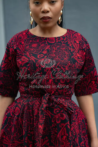 OLUCHI RED AND BLACK DRESS Dresses