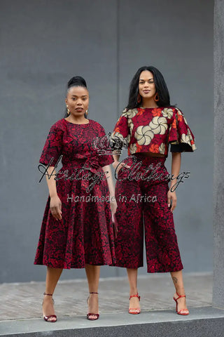 OLUCHI RED AND BLACK DRESS Dresses