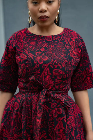 OLUCHI RED AND BLACK DRESS Dresses