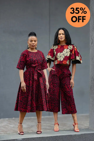 OLUCHI RED AND BLACK DRESS Dresses