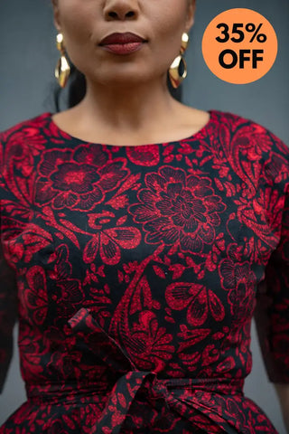 OLUCHI RED AND BLACK DRESS Dresses