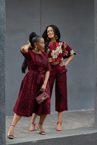 OLUCHI RED AND BLACK DRESS Dresses