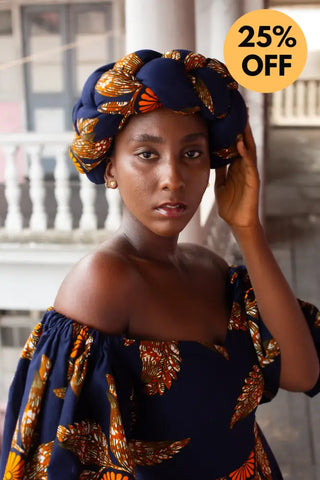 OMOLOLA PRINTED BRAIDED TURBAN HEADWRAPS