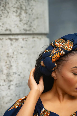 OMOLOLA PRINTED BRAIDED TURBAN HEADWRAPS