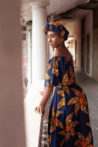 OMOLOLA PRINTED BRAIDED TURBAN HEADWRAPS