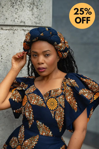 OMOLOLA PRINTED BRAIDED TURBAN HEADWRAPS