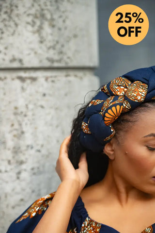 OMOLOLA PRINTED BRAIDED TURBAN HEADWRAPS