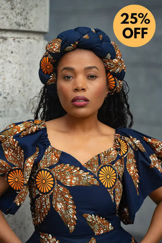 OMOLOLA PRINTED BRAIDED TURBAN HEADWRAPS