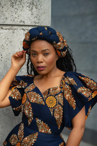 OMOLOLA PRINTED BRAIDED TURBAN HEADWRAPS