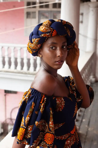 OMOLOLA PRINTED BRAIDED TURBAN HEADWRAPS