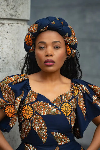 OMOLOLA PRINTED BRAIDED TURBAN HEADWRAPS