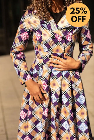 ORIANA PURPLE AND GOLD JACKET Coats & Jackets