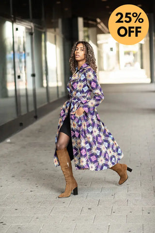 ORIANA PURPLE AND GOLD JACKET Coats & Jackets