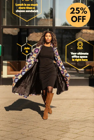 ORIANA PURPLE AND GOLD JACKET Coats & Jackets